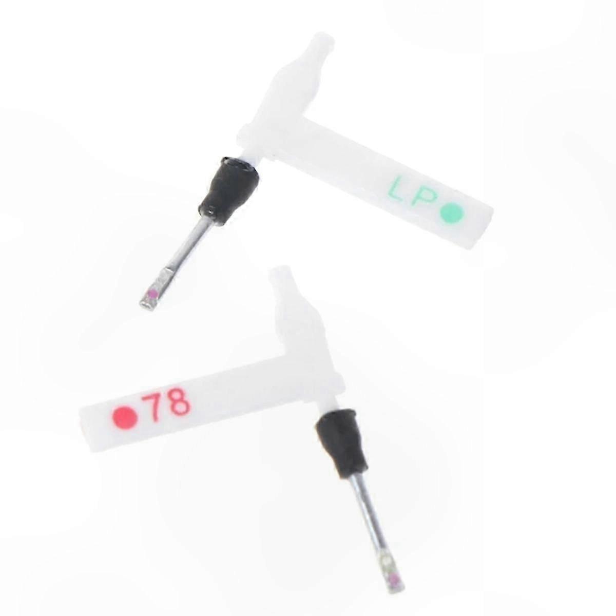 Dual Moving Turntable Needle for LP Vinyl Records with Ruby and Sapphire Styli Replacement