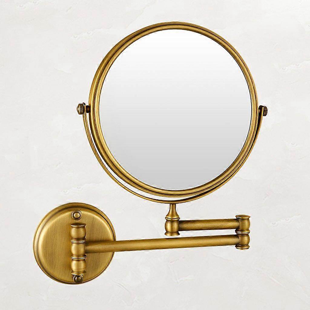 8 Inch Wall Mounted Shaving Mirror Extending Folding Double Side Cosmetic Make up 3xMagnification Bathroom Makeup Mirror