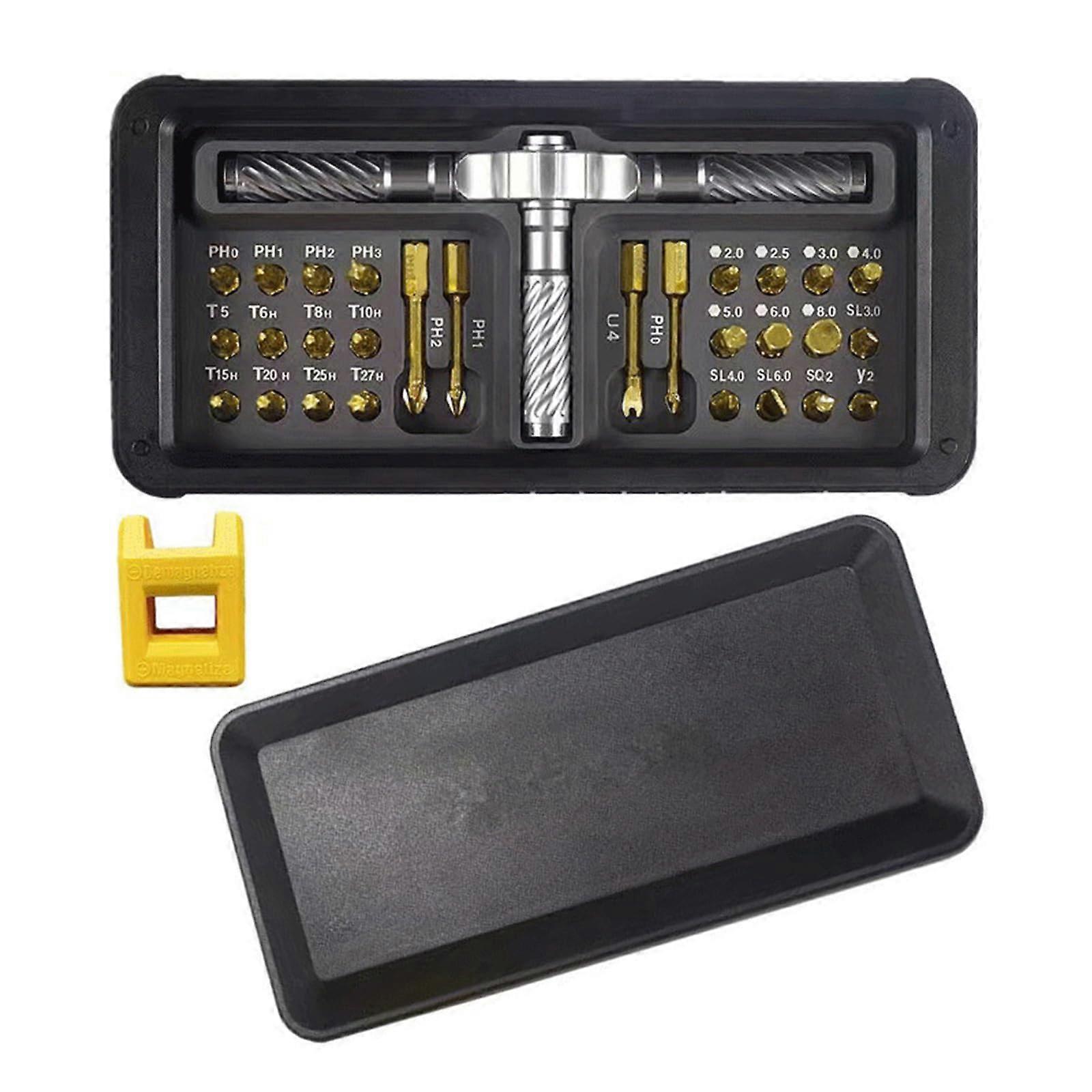 30 in 1 Multifunction Ratcheting Screwdriver Set Multiple Magnetic Bits Tool Kits Household Tool for