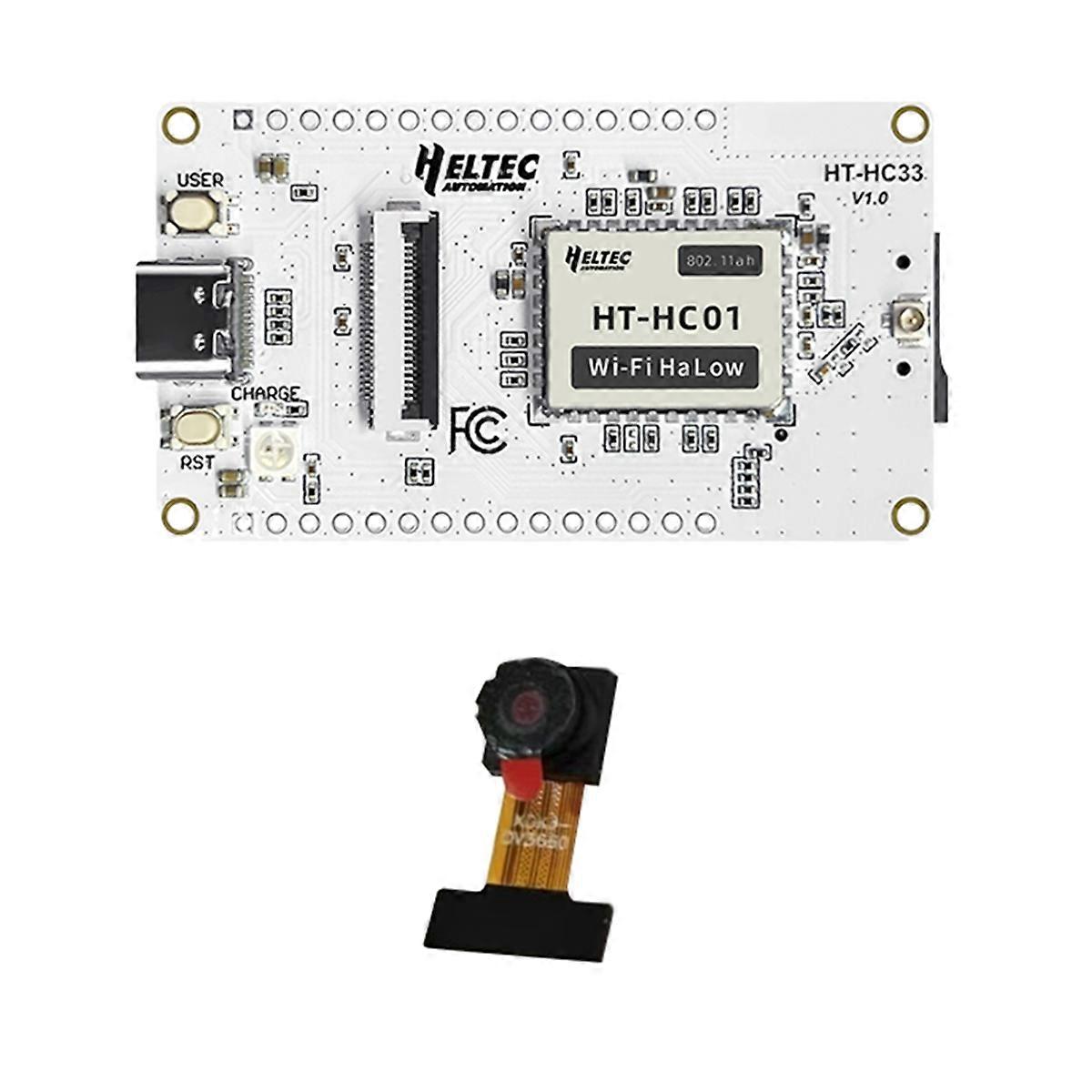ESP32 Wi-Fi HaLow Camera HT-HC33 Development Board with Integrated Camera Wi-Fi Bluetooth IoT 68