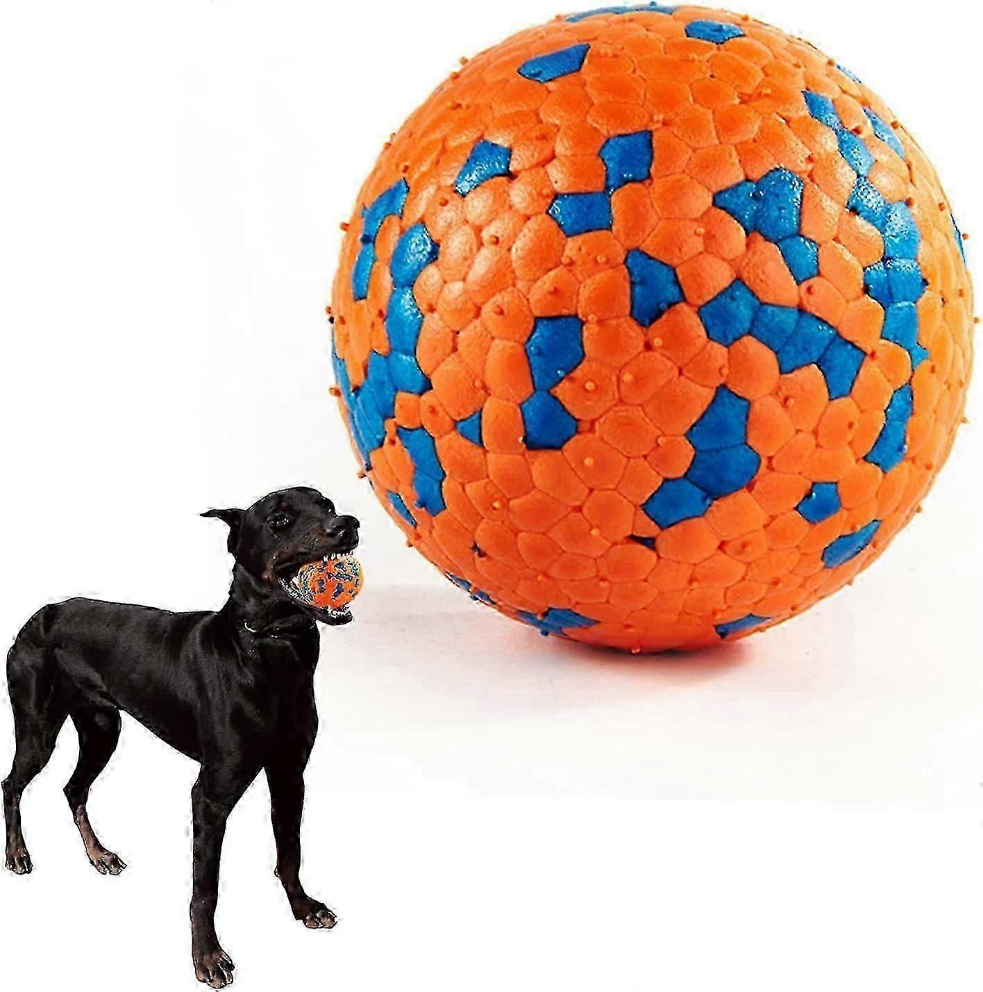 Dog Balls Toy for Aggressive Chewers, Indestructible Bouncy Dog Ball, Lightweight&amp;Floating, Durable Dog Chew Ball for Large&amp;Medium Dogs to Fet
