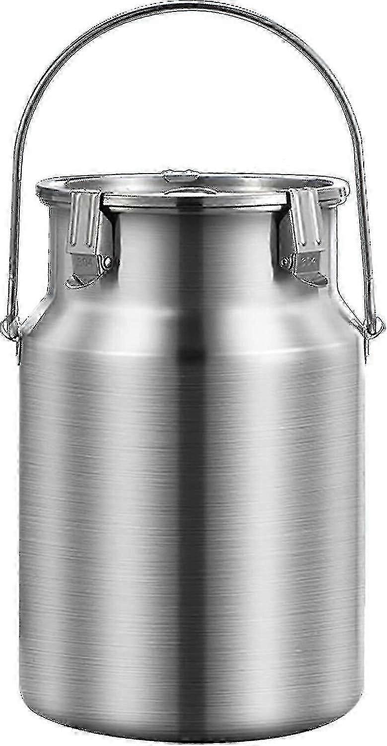 Pichet fourre-tout en acier inoxydable 304 3L avec couvercle scellé et poignée unique - Seau de transport de lait robuste pour le stockage de liquides et de solides