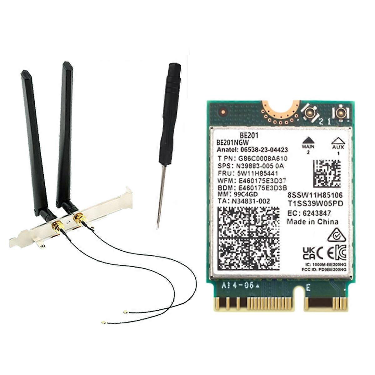 BE201 WIFI7 Card 8774Mbps Tri-Band BT5.4 WiFI 7 Wireless WIFI Card Module M.2 Cnvio3 for Win10/11 6
