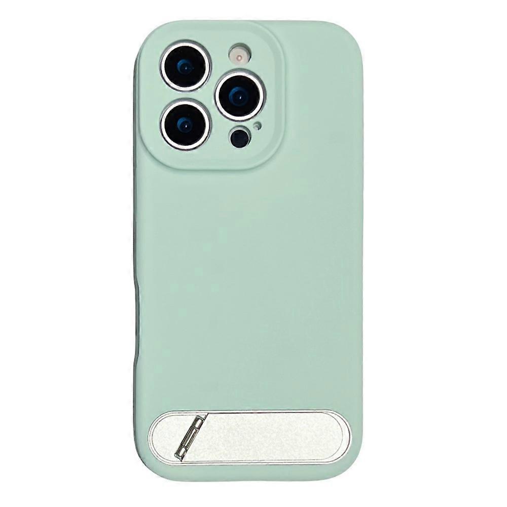 Compatible For iPhone 16 Pro Max Case with Kickstand Precise Cutouts Liquid Silicone + PC Phone Cover