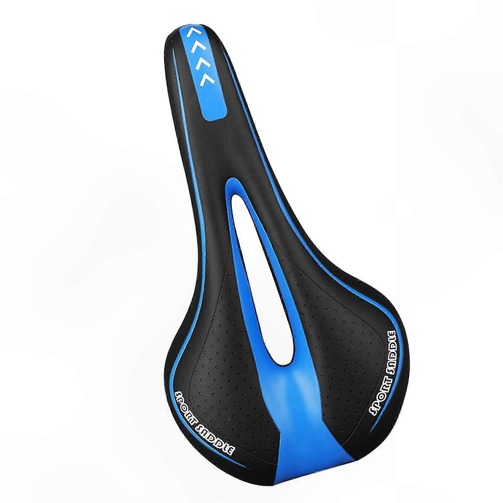 Soft Cushioned Bicycle Saddle with Central Relief for Enhanced Comfort and Breathability on Road Bikes