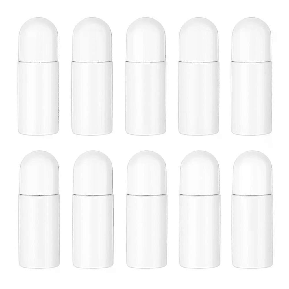 Roll On Containers, 10PCS Rolling Bottles Stainless Steel, 50ML Travel Size for Essential Oils Aromatherapy Leakproof