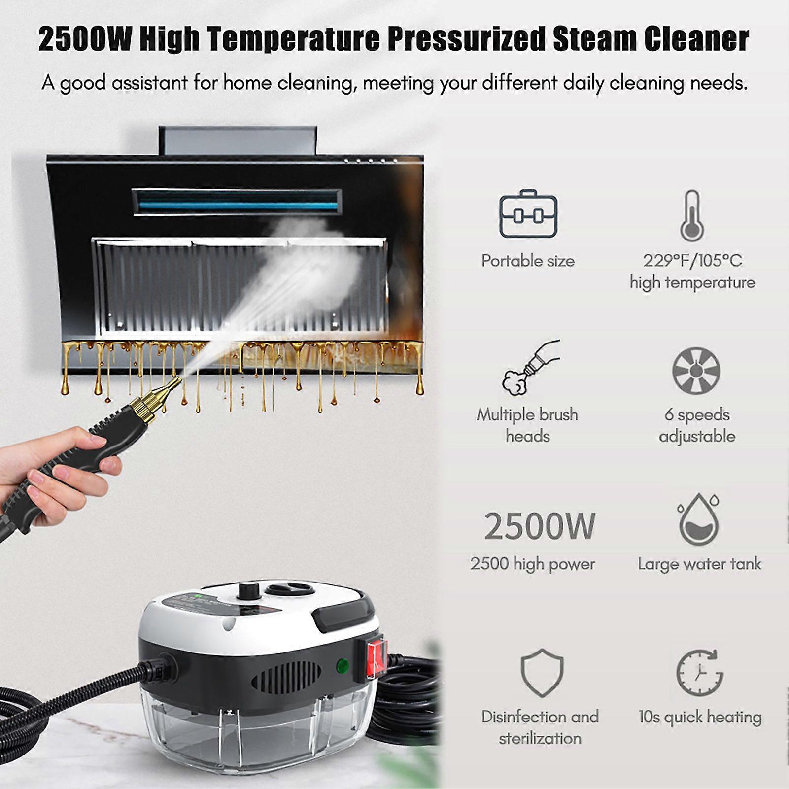 Handheld Steam Cleaner 1500W High Power 6 Speeds Adjustable Practical Steam Cleaner for Kitchen Refrigerator