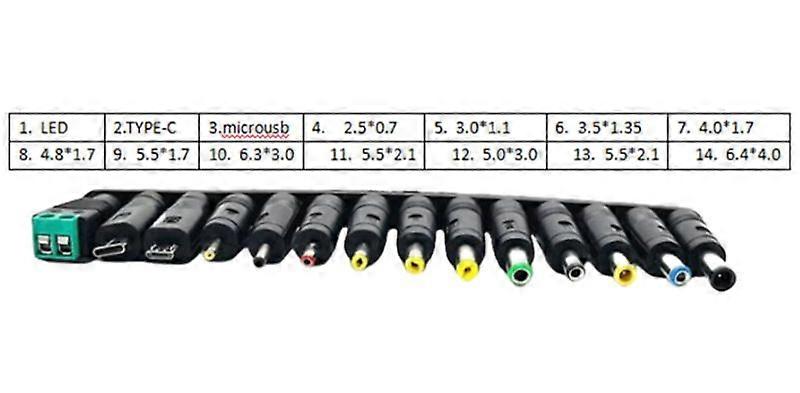 2-pack 14-in-1 computer power plug DC power adapter multi-function adapter