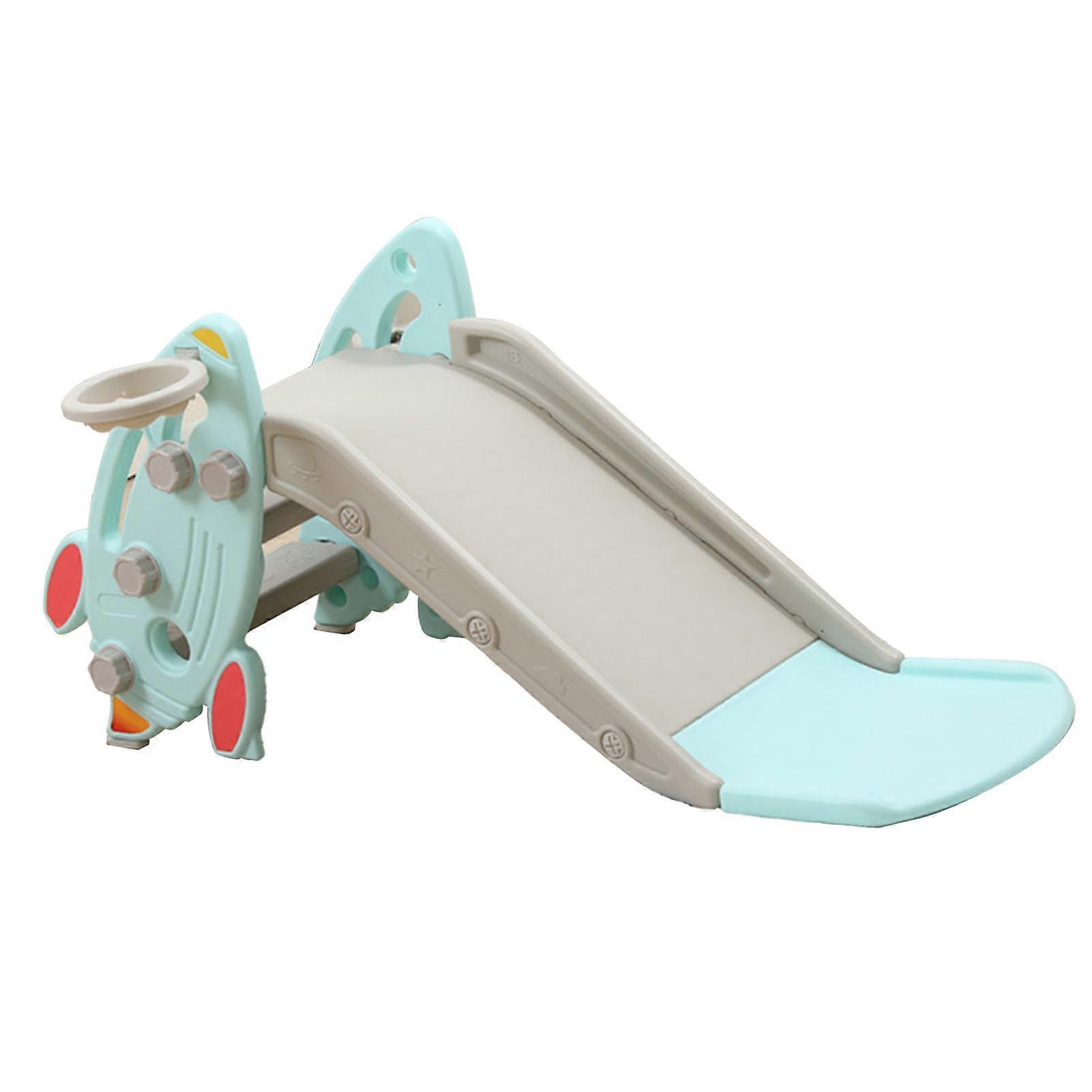 Multifunctional Toddler Slide Plastic Folding Kids Slide Light Blue
