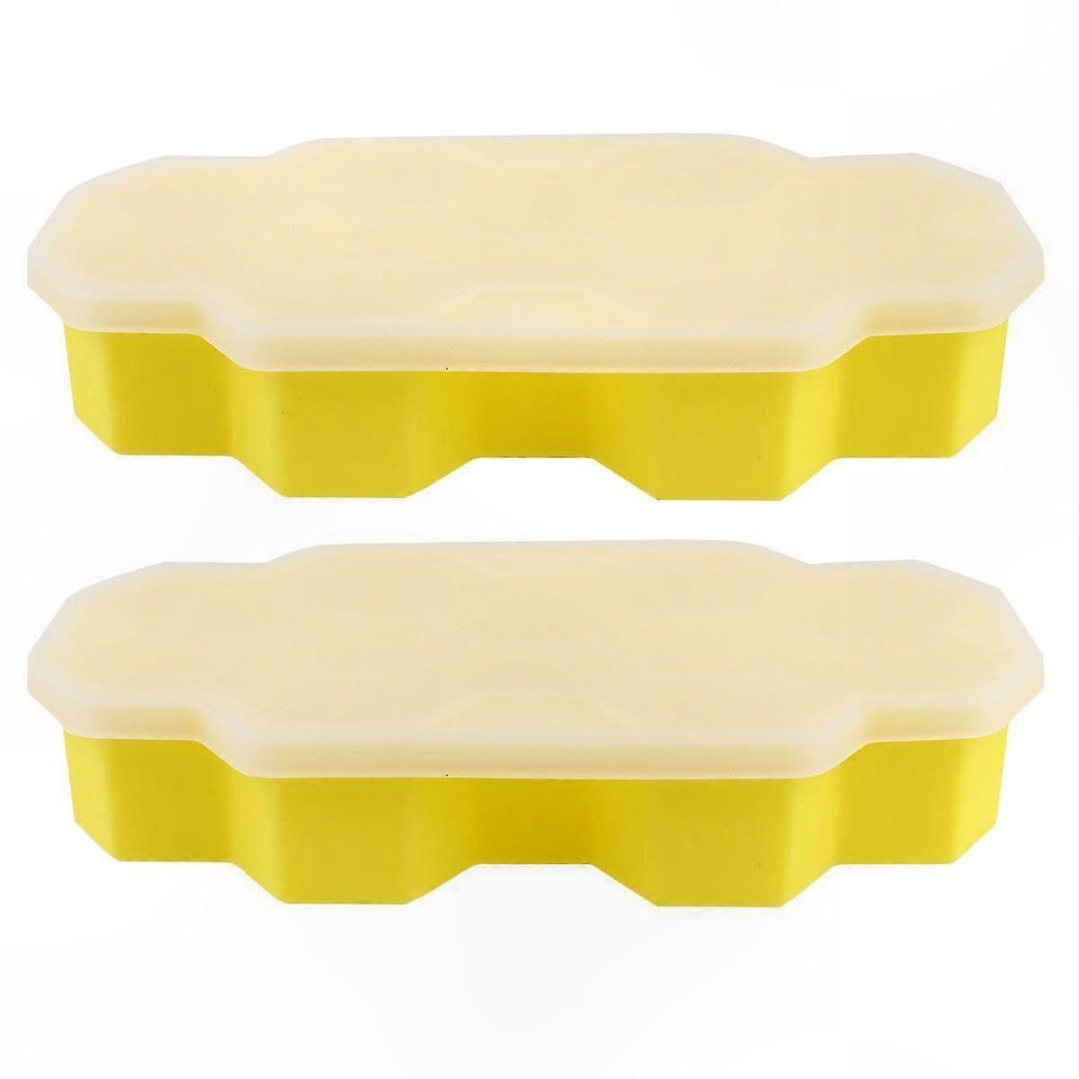 2-Piece Honeycomb Ice Tray with Lid for Kitchen Use