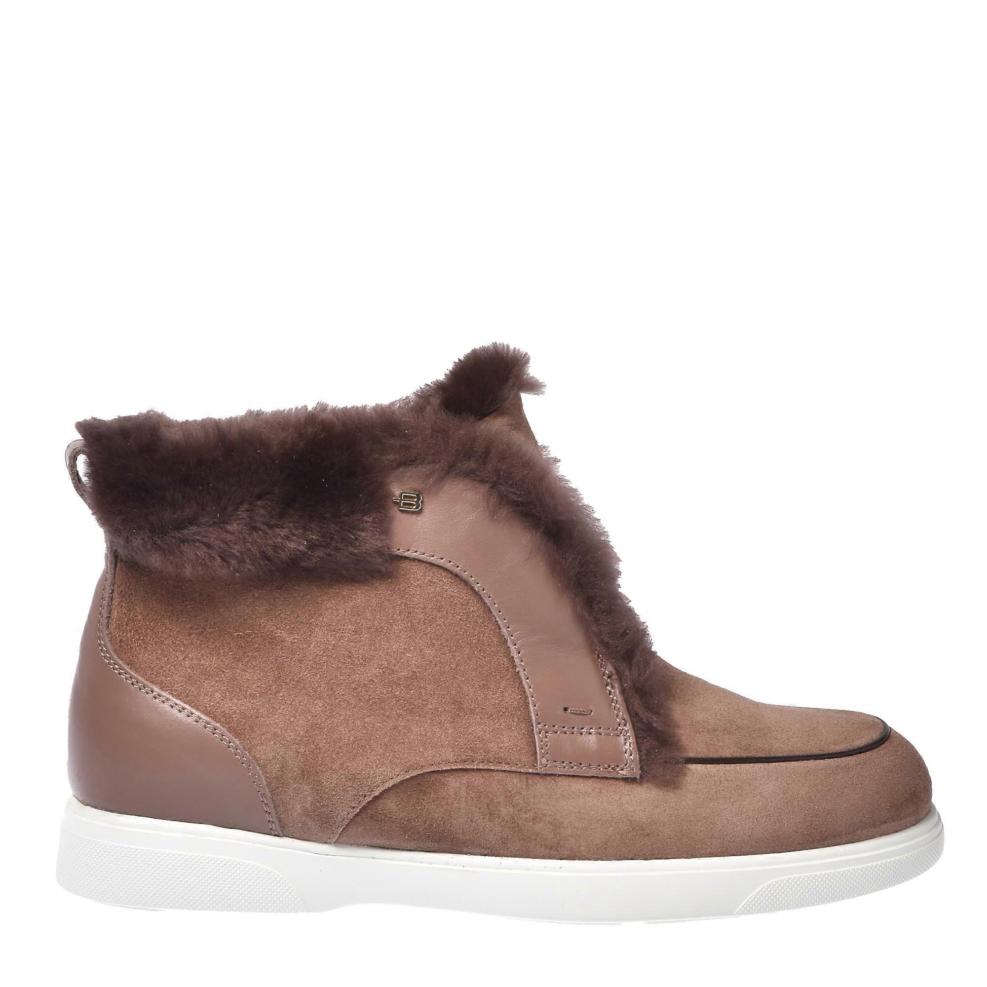 Baldinini - Taupe Suede Leather Ankle Boots