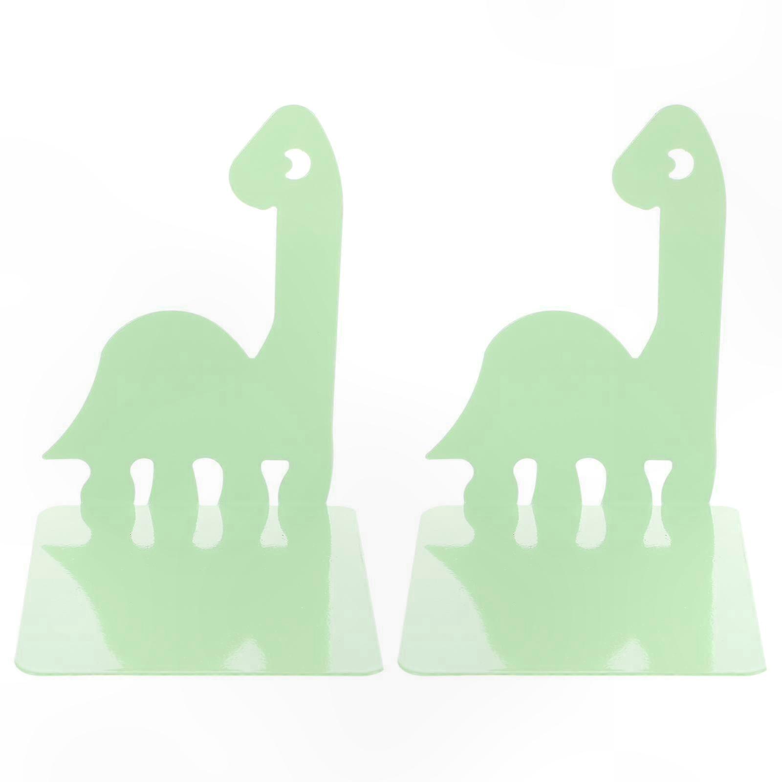 Dinosaur-Themed Metal Bookends for Desk Organization and Support