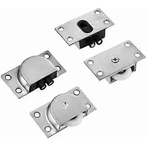 2 Pairs Cabinet Roller Wheels Silver Roller Wheels