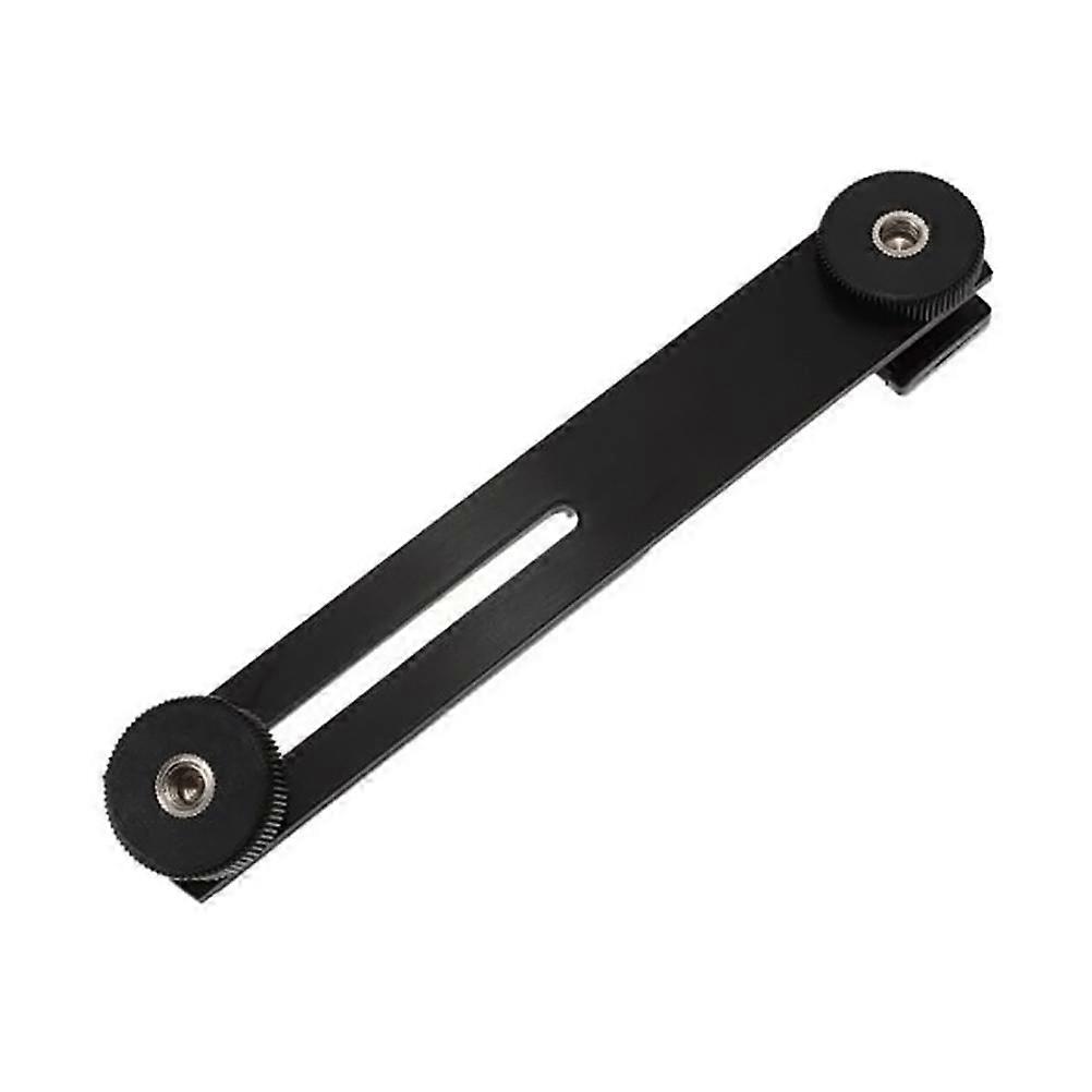 Dual Flash Bracket Tripod Mount for 1/4 Inch Screw Video Light Stand Camera Flashlight