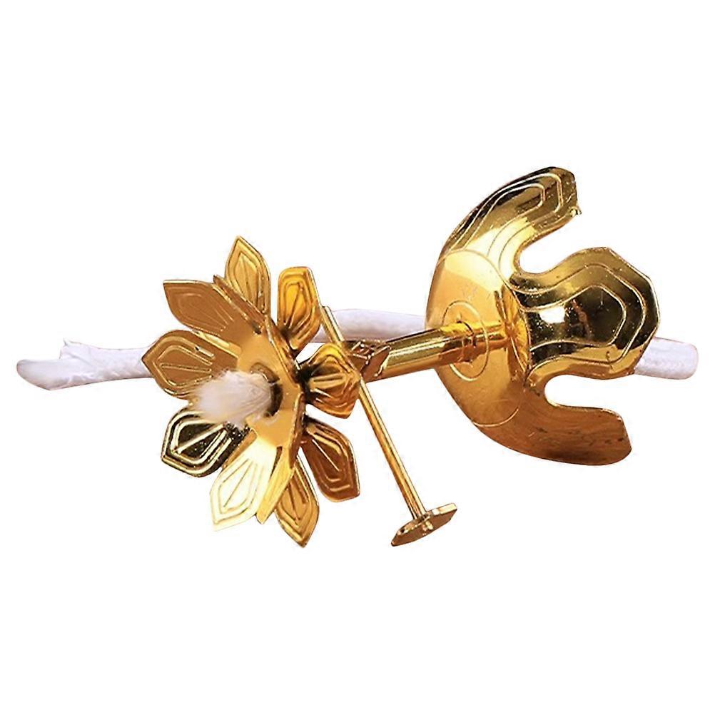 Alloy Oil Lamp Wick Holder for Buddhist Temple Use
