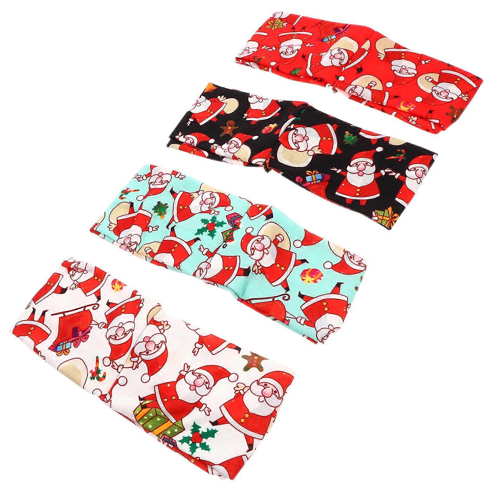 Christmas Hairband Knotted Headbands for Decoration 4Pcs Assorted Color