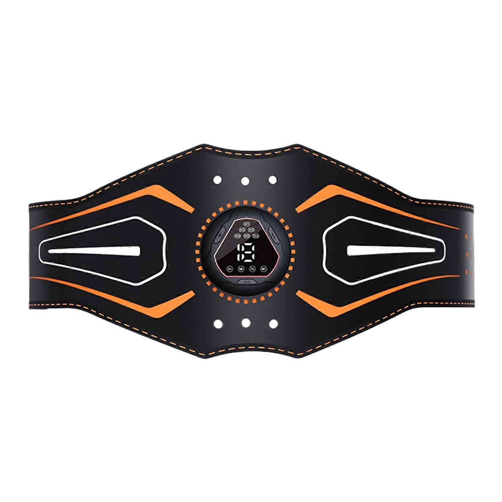 Ems Abdominal Belt 12 Conductive Pads Stomach Muscle Machine Portable 118cm EMS Unit For Travel Car Bed Rest Workouts