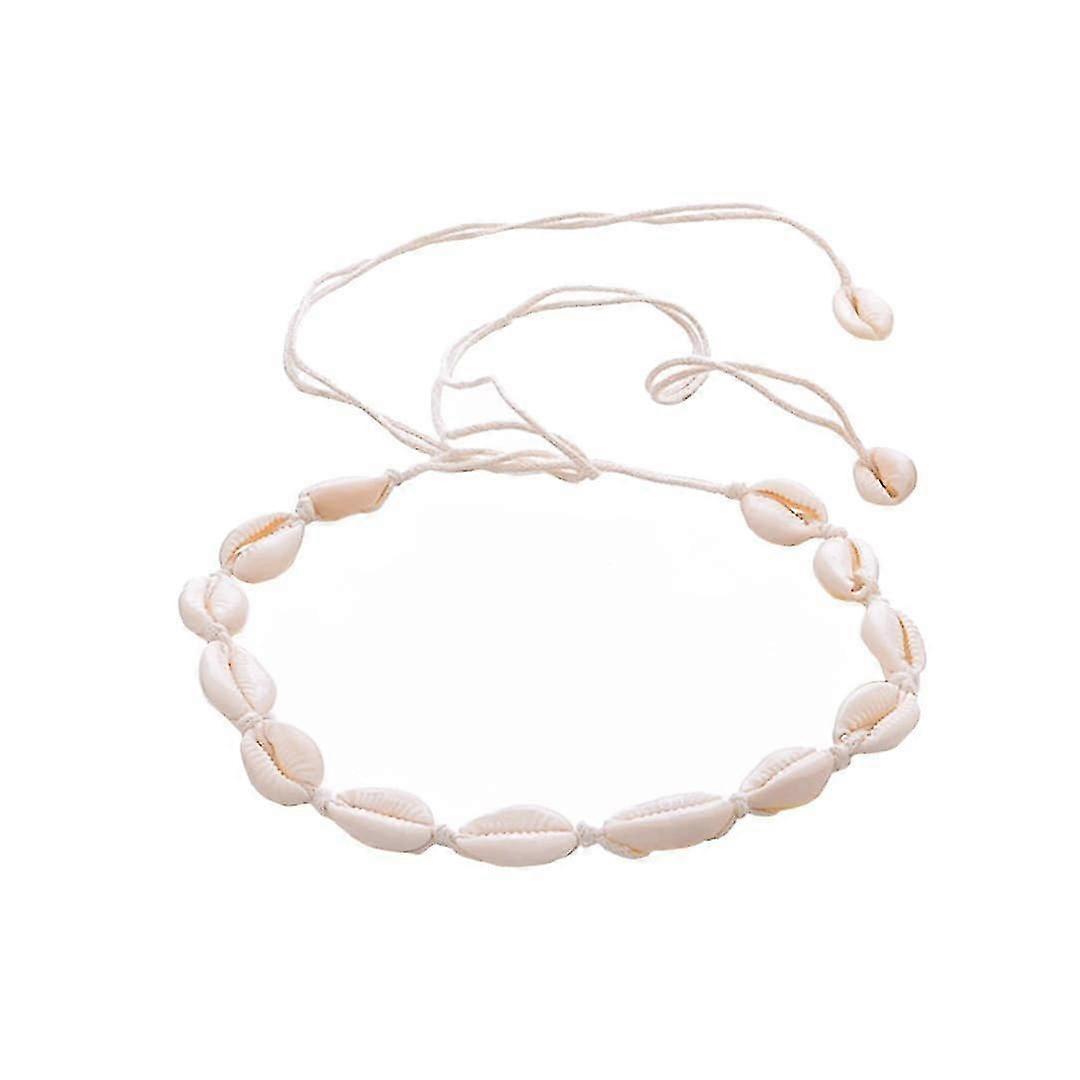 Choker necklace with white shells-white