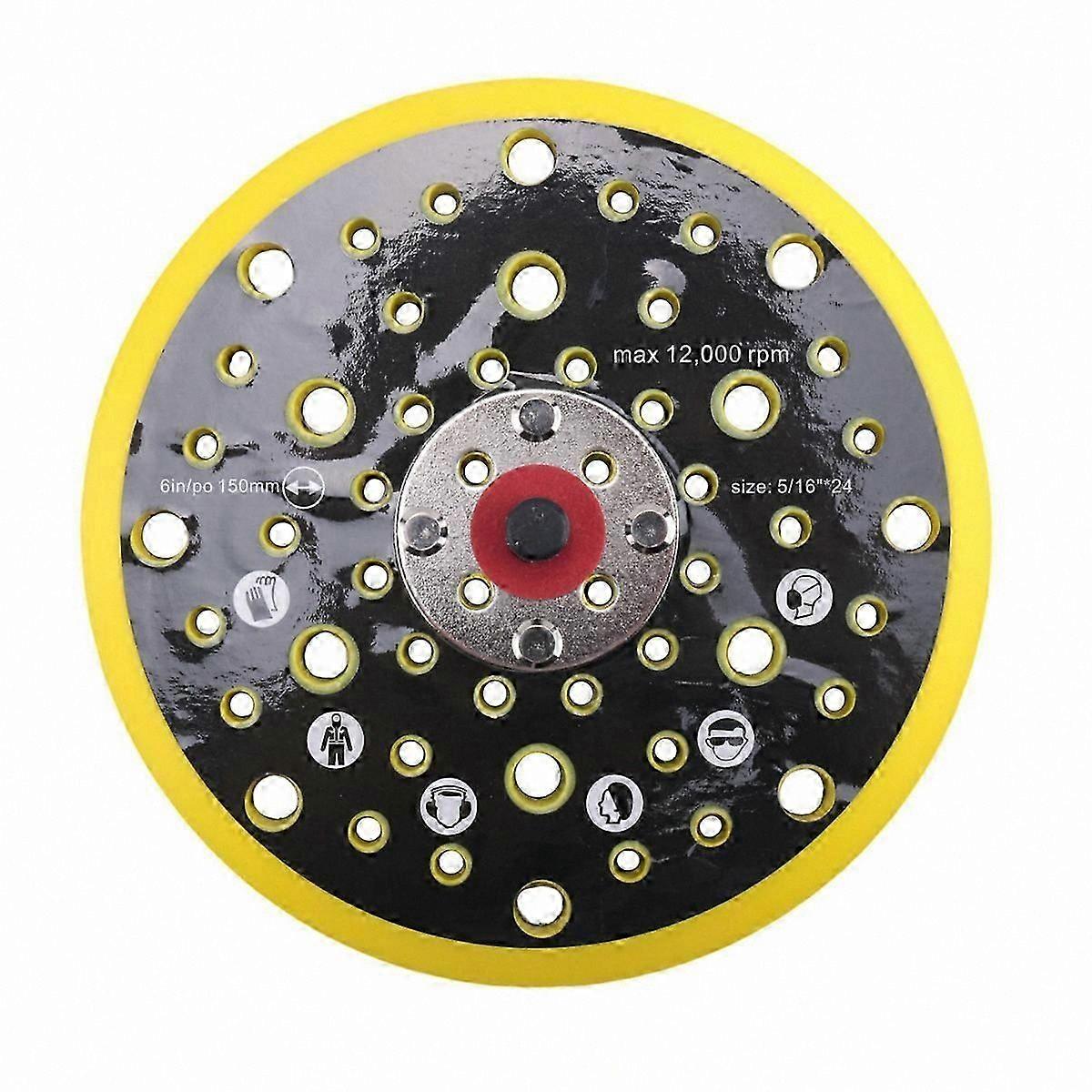 5-Inch 5/16 Thread Medium Density Random Orbital Sander Backing Pad with Hook & Loop, 52 Holes for Secure Attachment