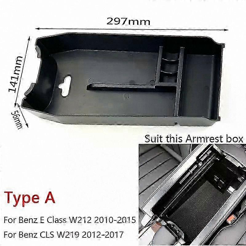 Universal Car Central Armrest Storage Box for E Class W212 2010-2015 and CLS W219 Vehicles - Multi-Function Console Organizer Accessory