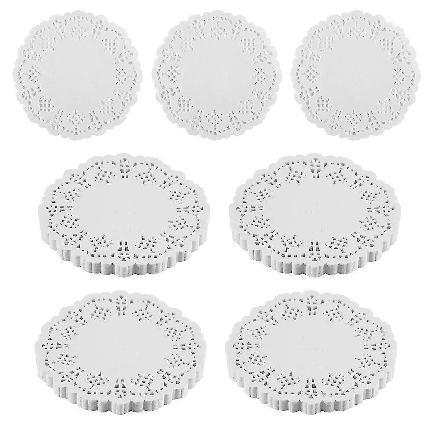 Lace Doilies Paper 100 Pcs,4.5 inch Liners for Cake,Tableware Display