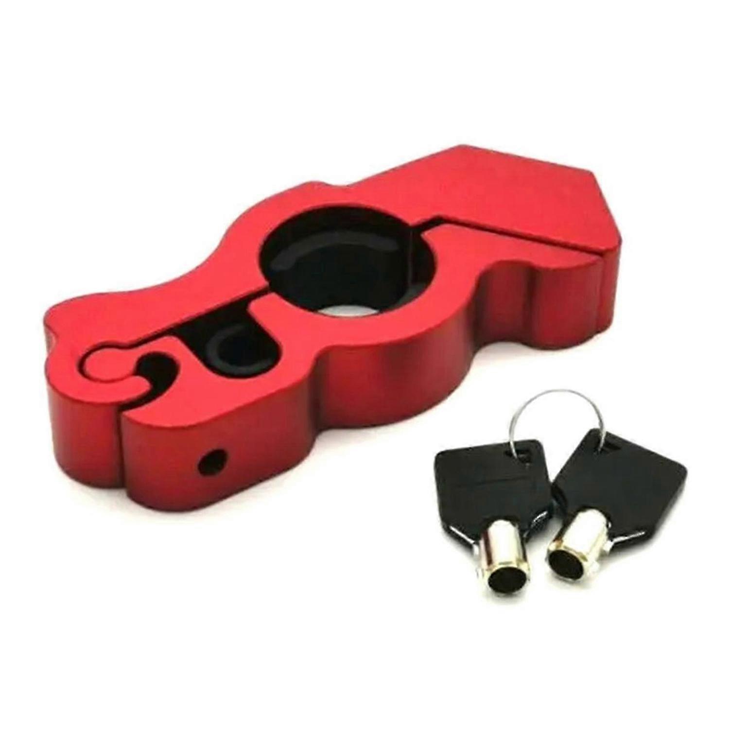 Motorcycle Handlebar Lock Handlebar Brake Handle Solid Lock Red