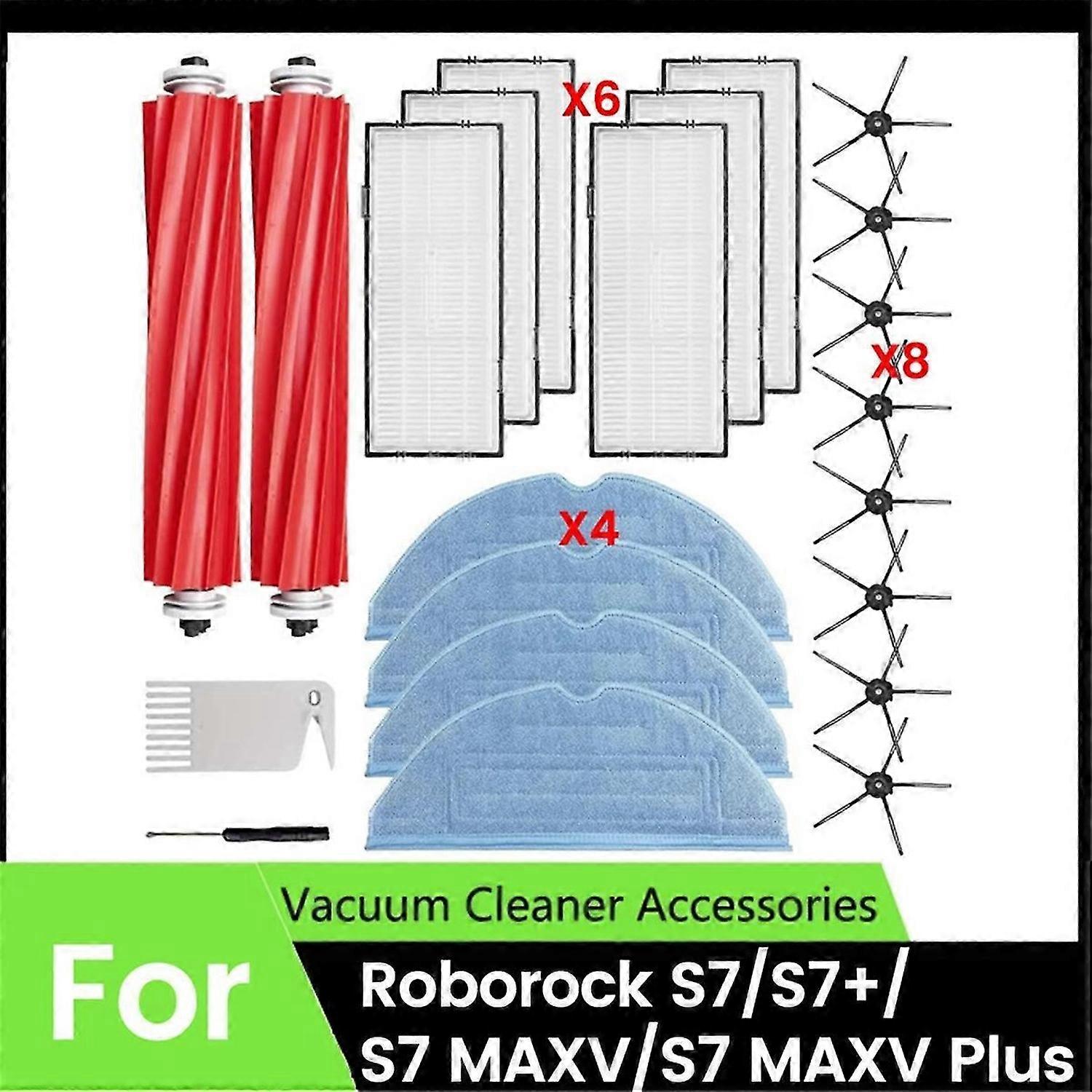 22Pcs Part for Roborock S7,S7+,S7 MAXV,S7 MAXV Plus Vacuum Cleaner