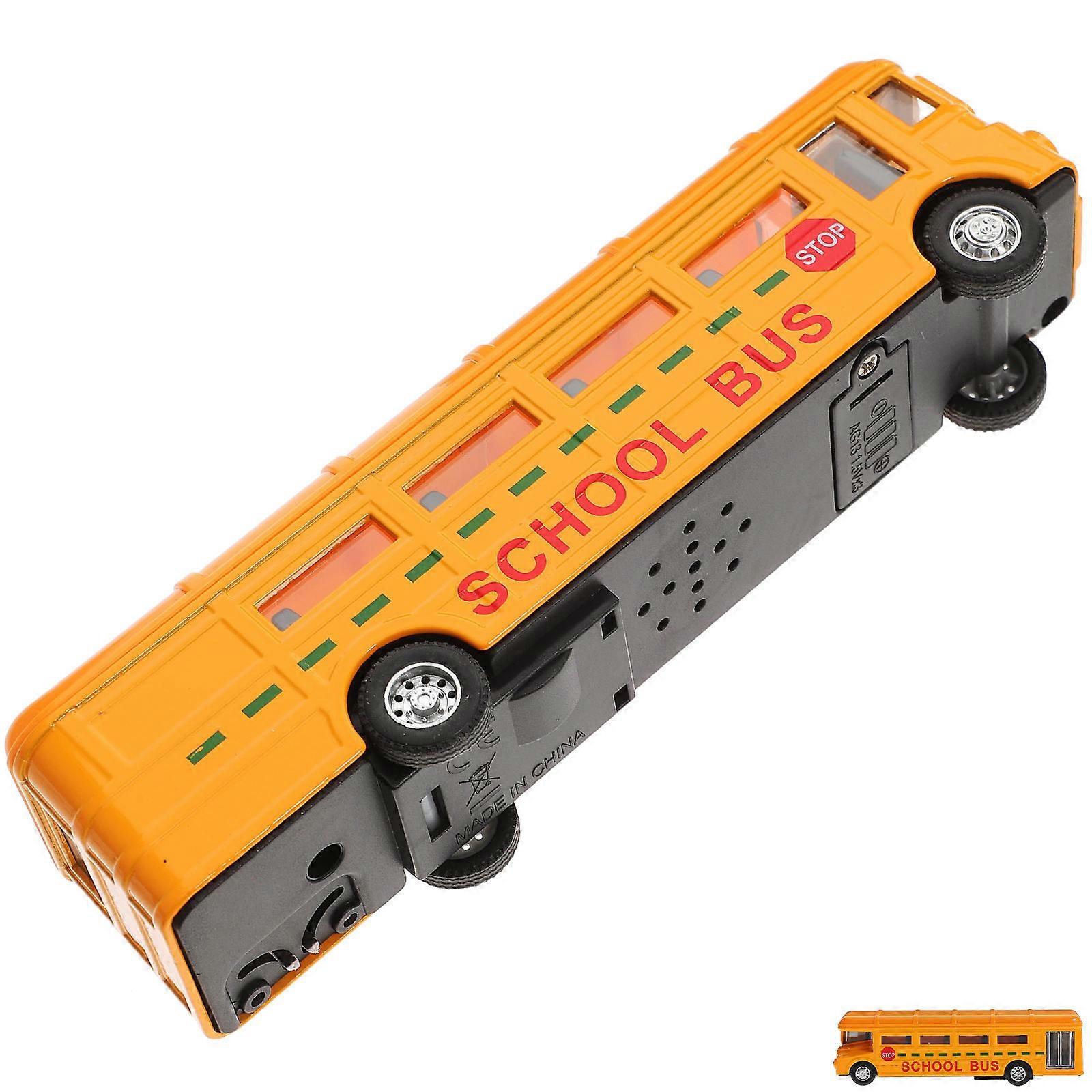 Kids Toys School Bus Model Bus Shape Outdoor Use for Educational Tool 1Pack