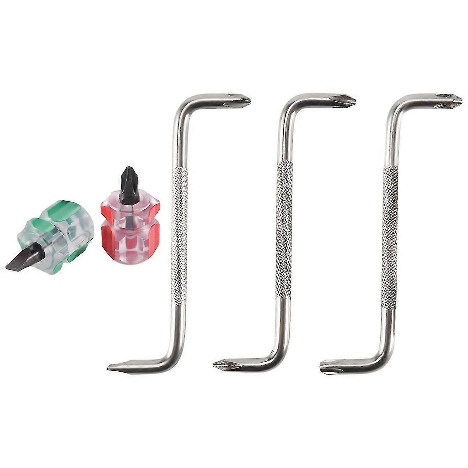 5 in 1 Offset Screwdriver Z Shaped Screwdrivers Magnetic Slotted Double Hand Tool Set