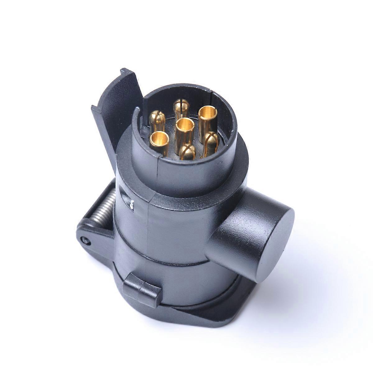7 Pin to 13 Pin Adapter Connector Plug for Caravan Towing Black Trailer