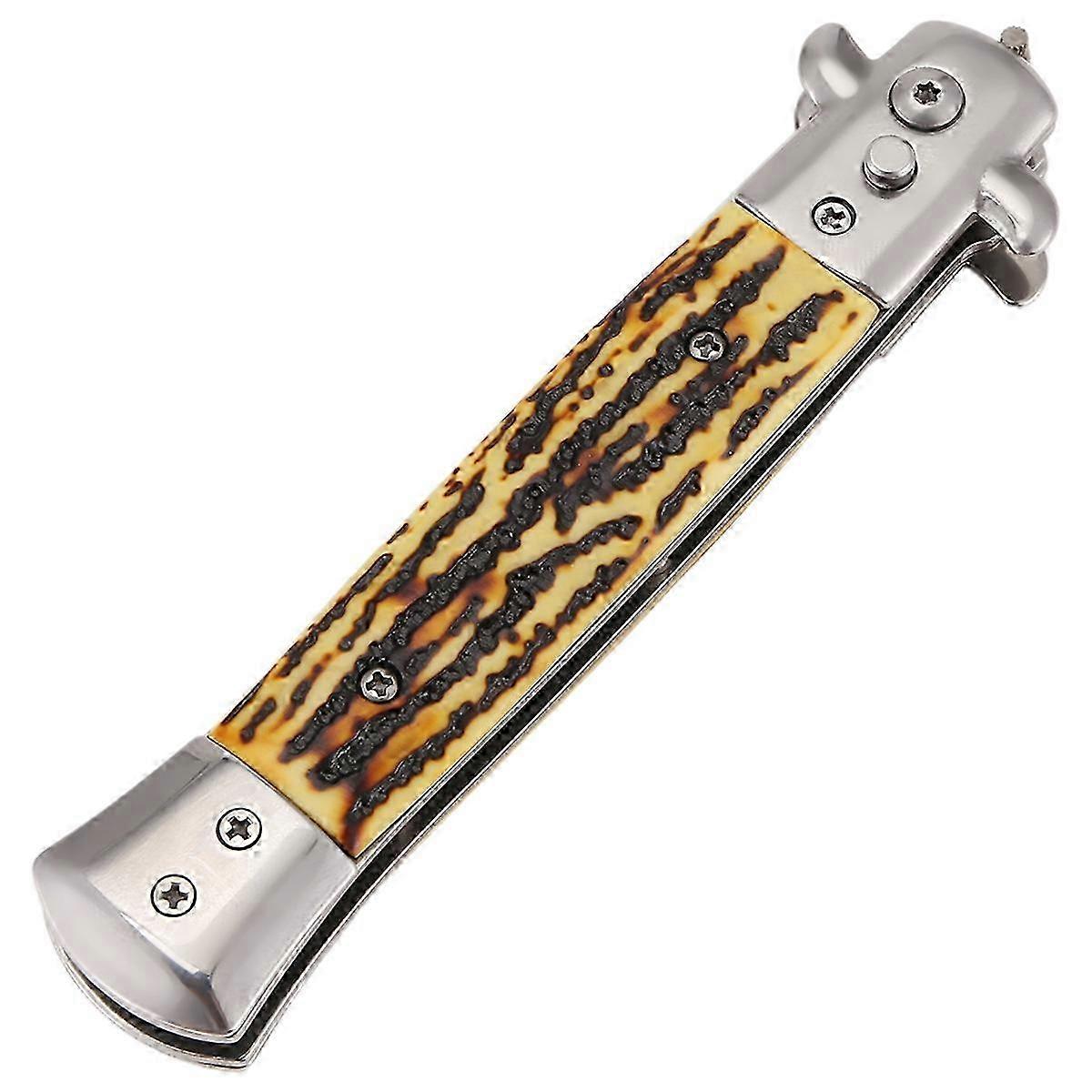 Knivkam i rostfritt stål för män, automatisk vikbar hårtrimmerborste