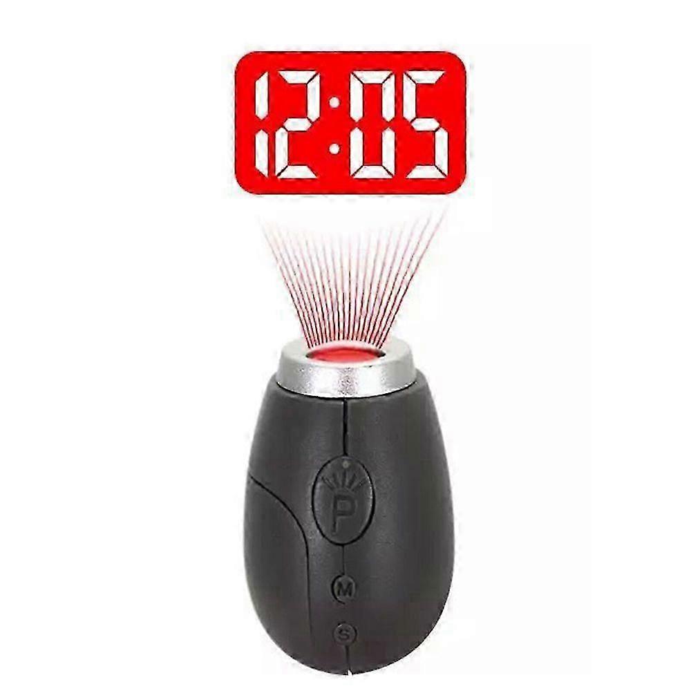 Digitale projectiewekker met stem, LED-display, tijd en temperatuur - Zwart/Rood