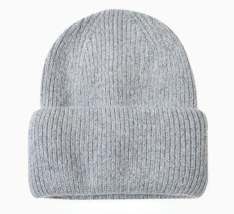 Ladies rabbit fur warm knitted hat