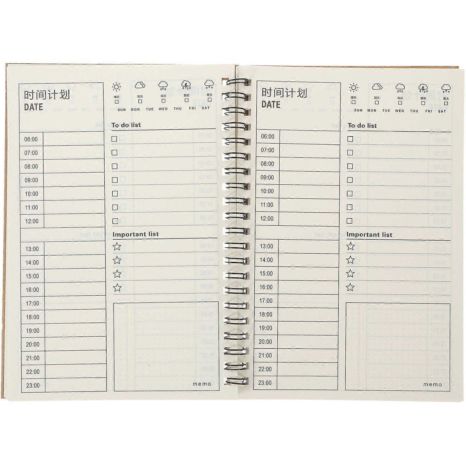 Office Planner 4Pcs Coil Note Book for Daily Use Academic Organizer