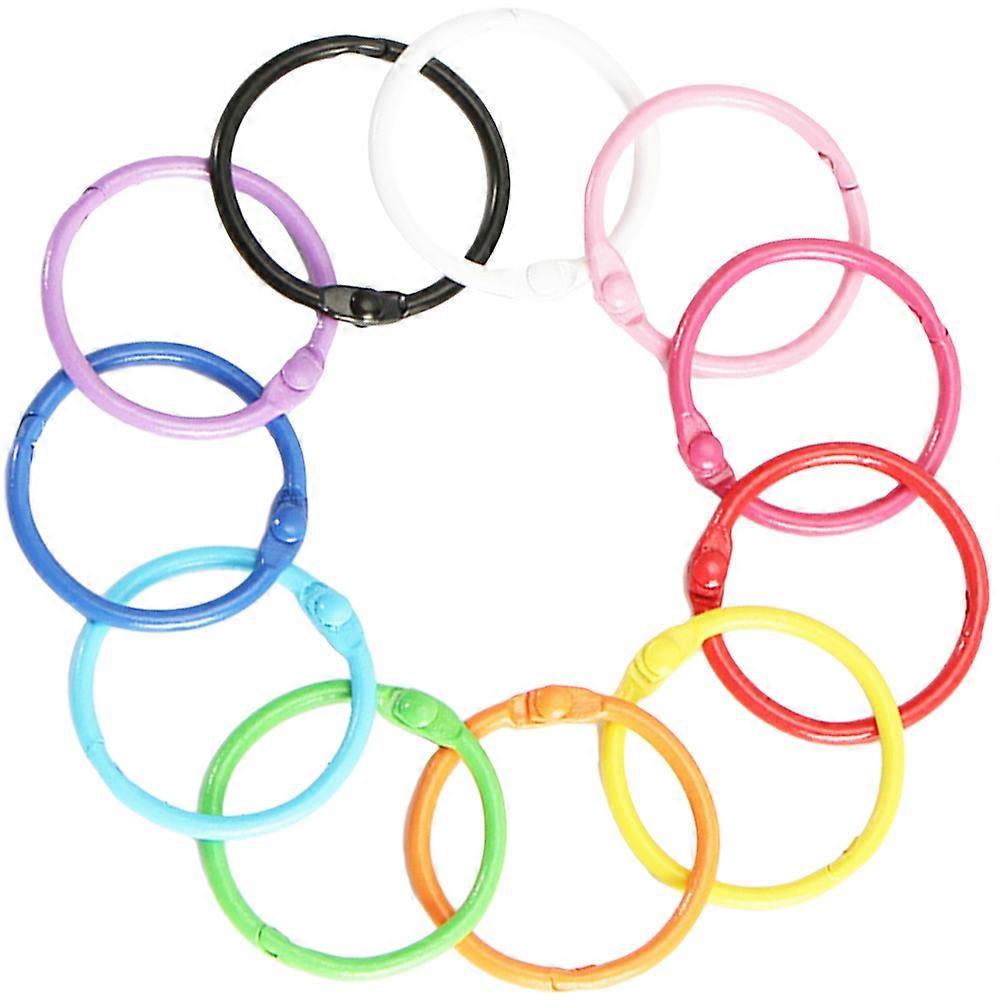 Binder Ring Multi-Function Key Rings for Daily Use 100Pcs Assorted Colors