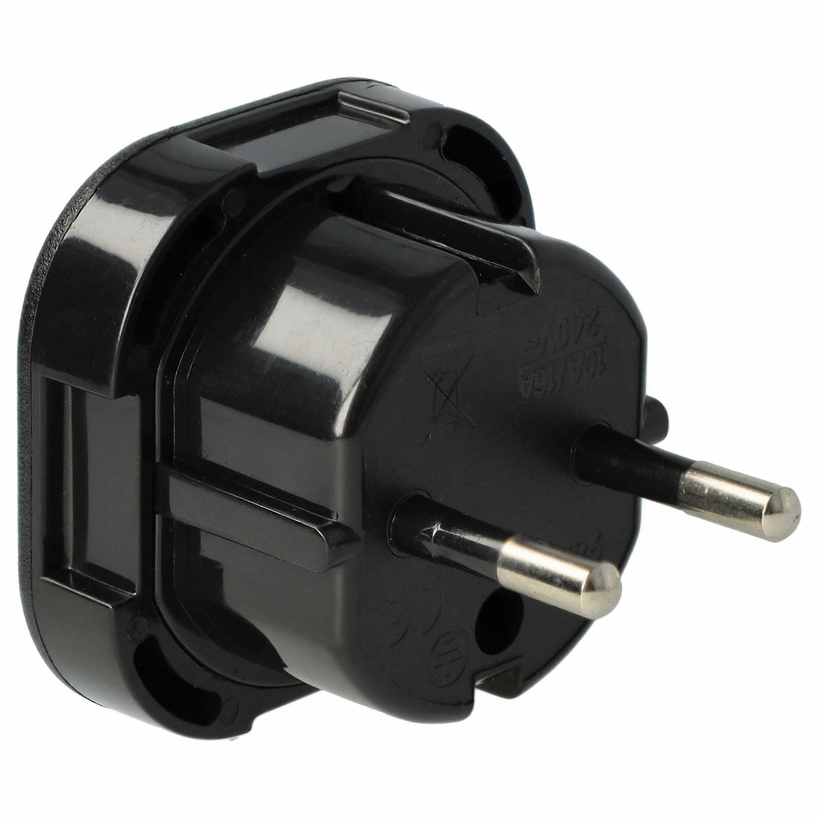 European Travel Plug Adapter (EU to Universal Socket) - Black Travel Adapter