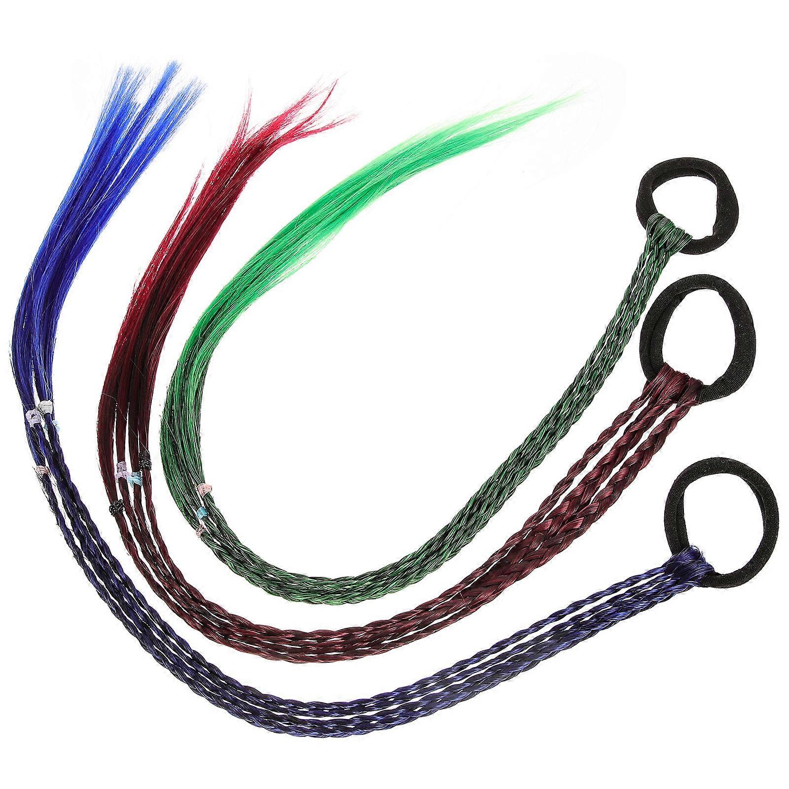 Colorful Ponytail Extension 12 Pcs Hair Accessories For Women Daily Use Add Volume with Rubber Bands