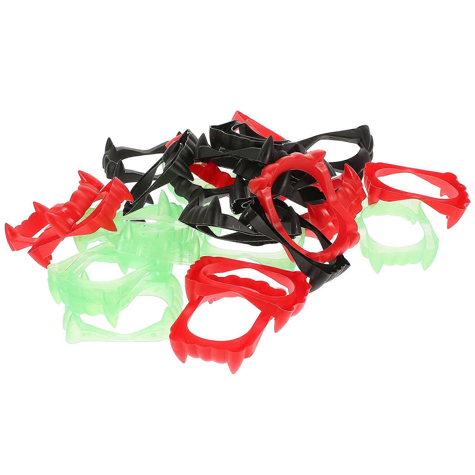 Halloween Fake Teeth Decorative Props For Groups In Assorted Color With A Tooth Shape Design 90Pcs