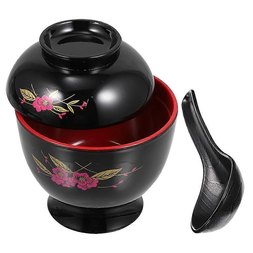 Traditional Japanese Rice Bowl Set Featuring Spoon Suitable For Home Dining Environments Crafted From 1 Set