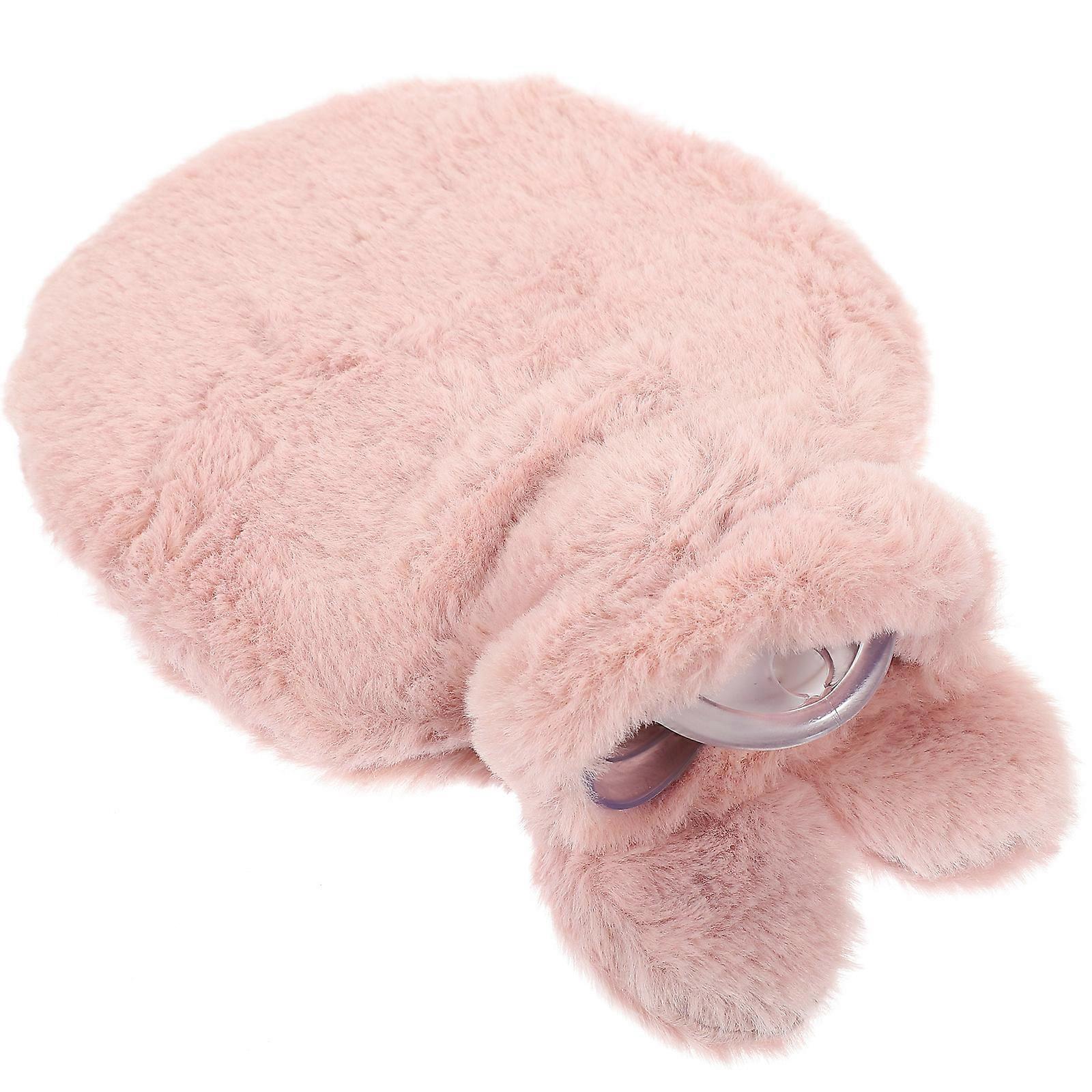 Compact Hot Water Bottle Comfortable Hand Warmer 2Pcs Pink Winter Accessory