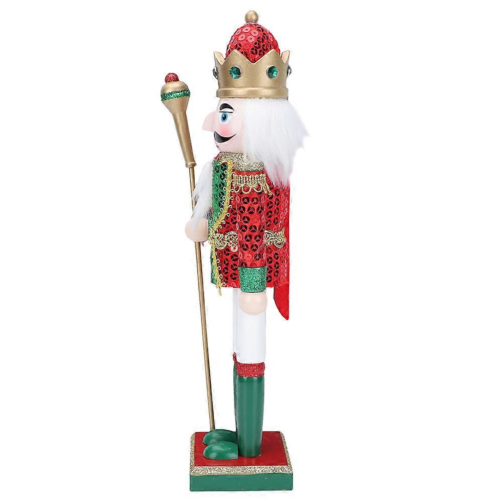Christmas Nutcracker Wooden Nutcracker Ornament for Decor 2Pcs