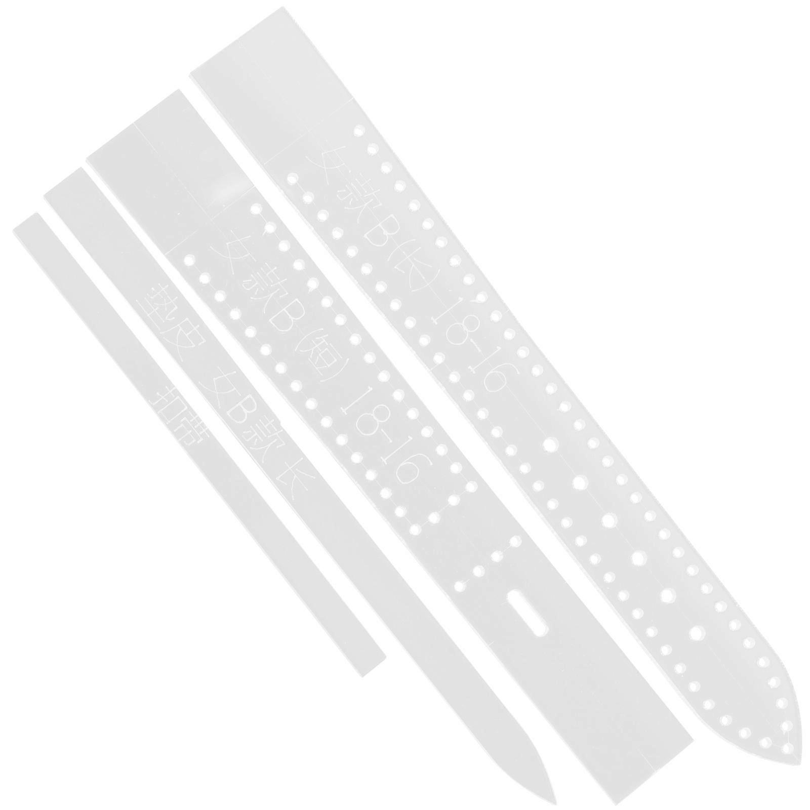 Acrylic Watchband Stencil Templates For DIY Crafting Projects And Crafting With 8 Pcs Clear Rectangular Design