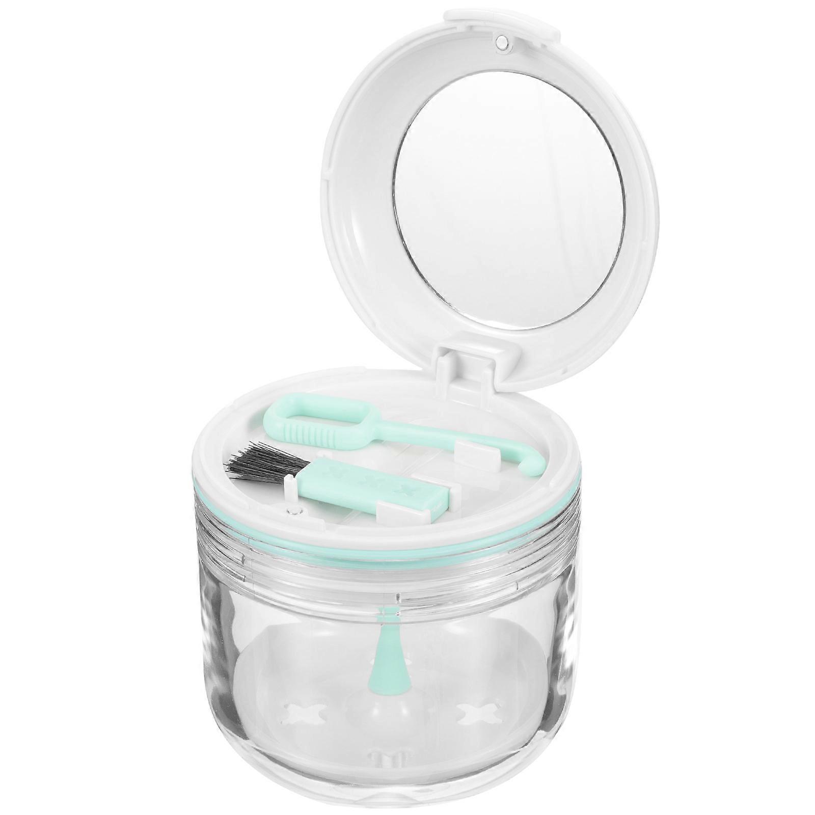 Plastic Denture Box Transparent Denture Case for Storage 5Pcs Container