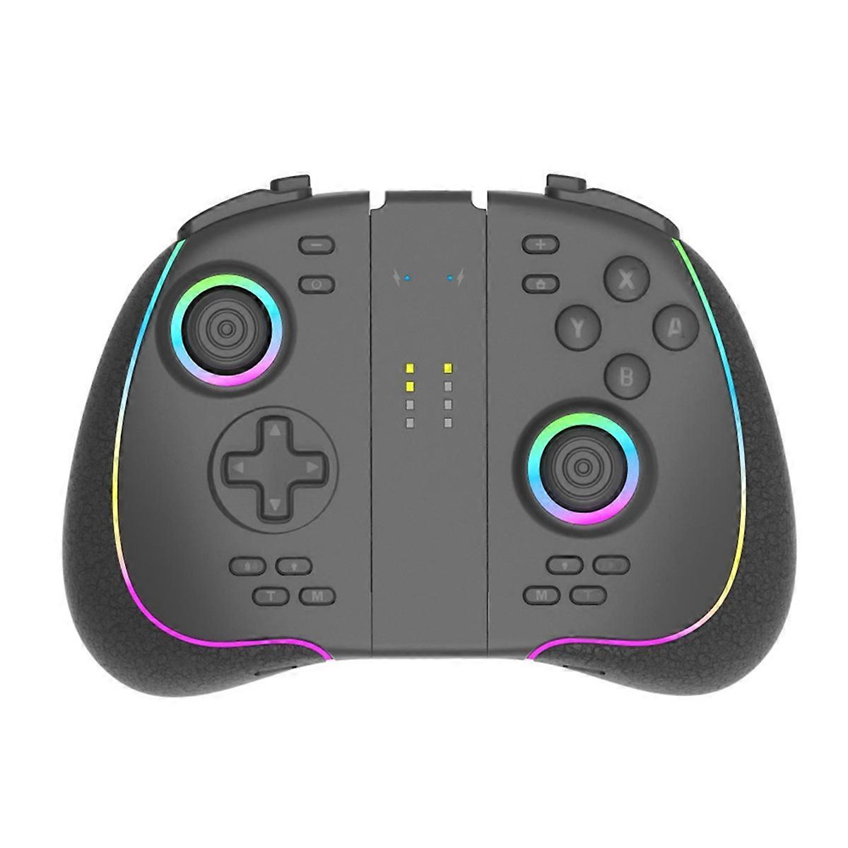 Wireless Joy-Pad Game Controller for Switch/OLED/Lite with Programmable RGB Lights 6- Gyro Turbo & Vibration