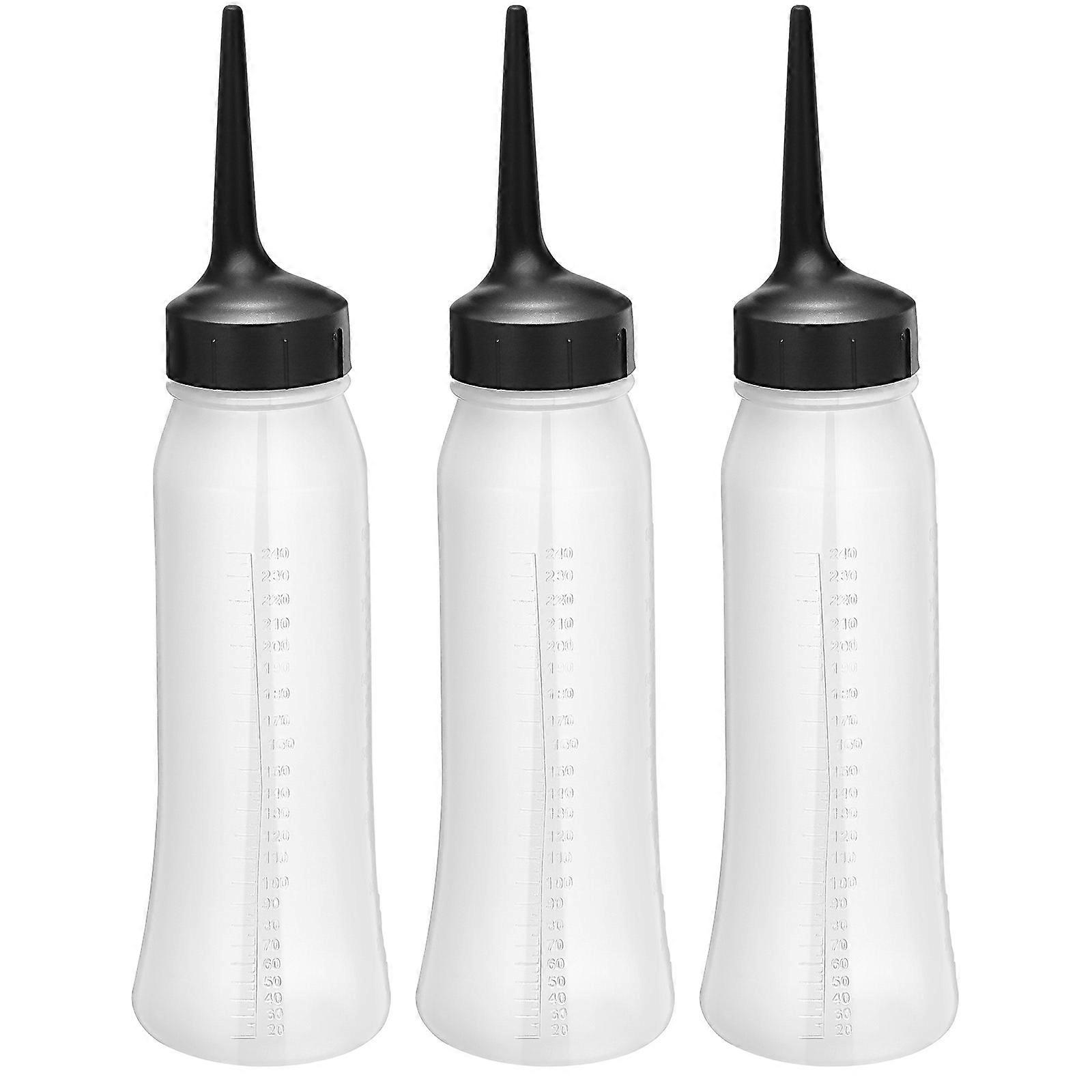 Hair Dye Bottles Applicator Bottle with Angled Tip for Salon 15Pcs