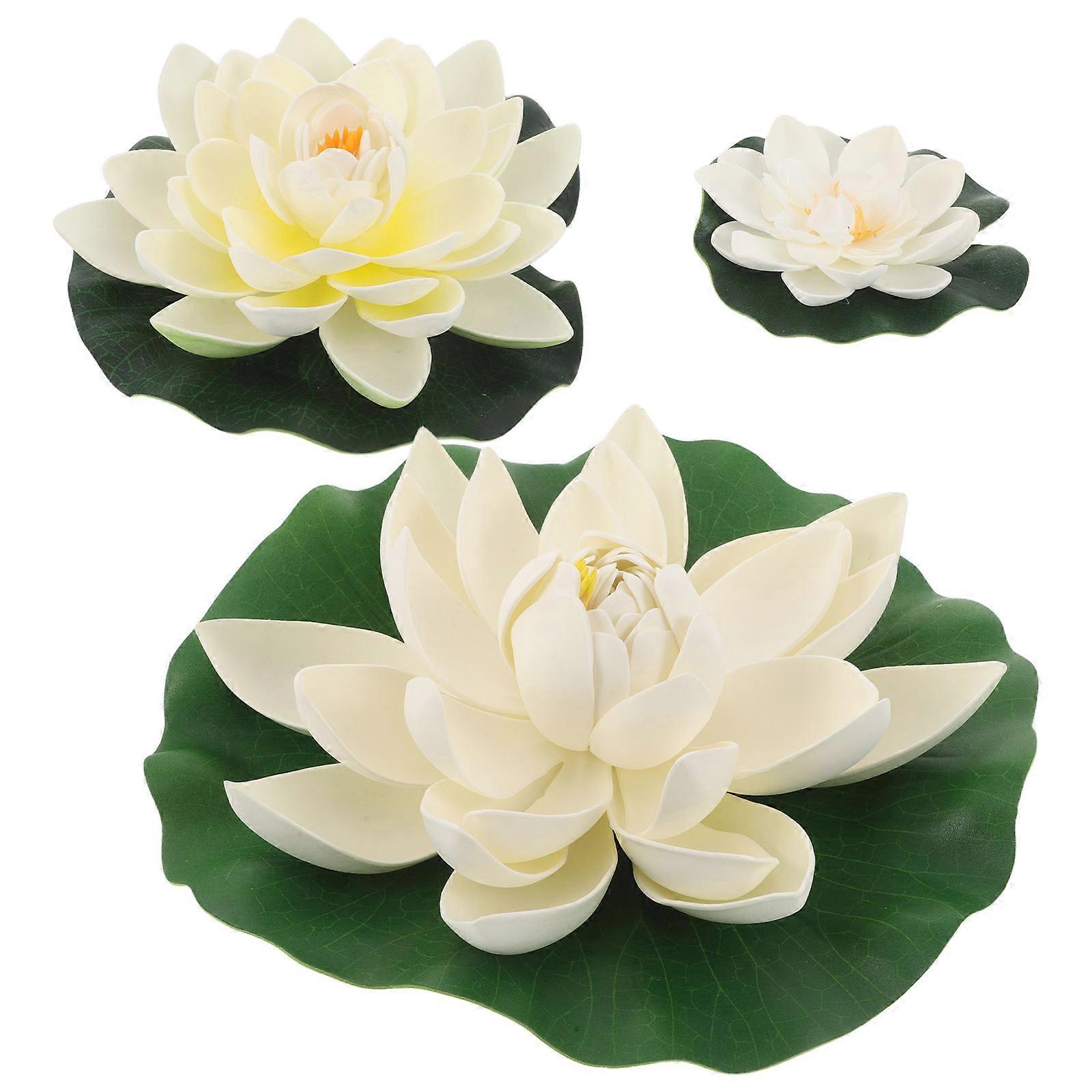 Artificial Lotus Flowers Floating Decoration 6Pcs Realistic Foam Water Lilies