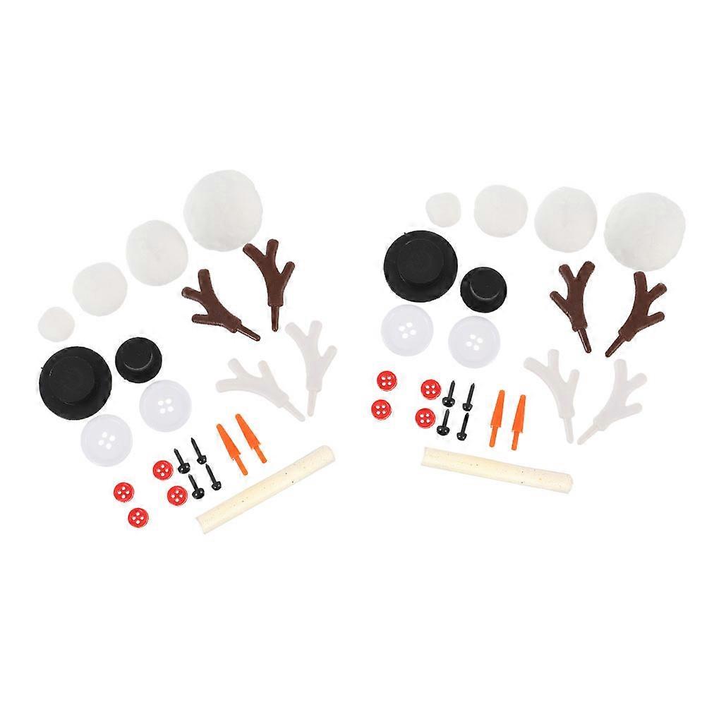 Christmas Snowman Dressing Kit for DIY Snowman Decorating Props 2Sets