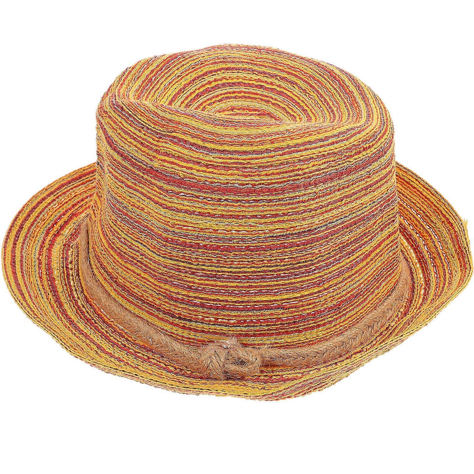 Women Straw Hat Foldable for Beach Sun Protection in Assorted Color