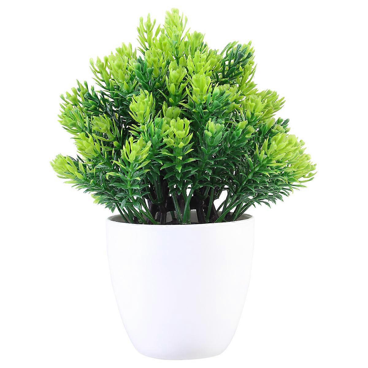 Green Simulation Plant Ornament for Desktop Decoration 3Pcs Pack