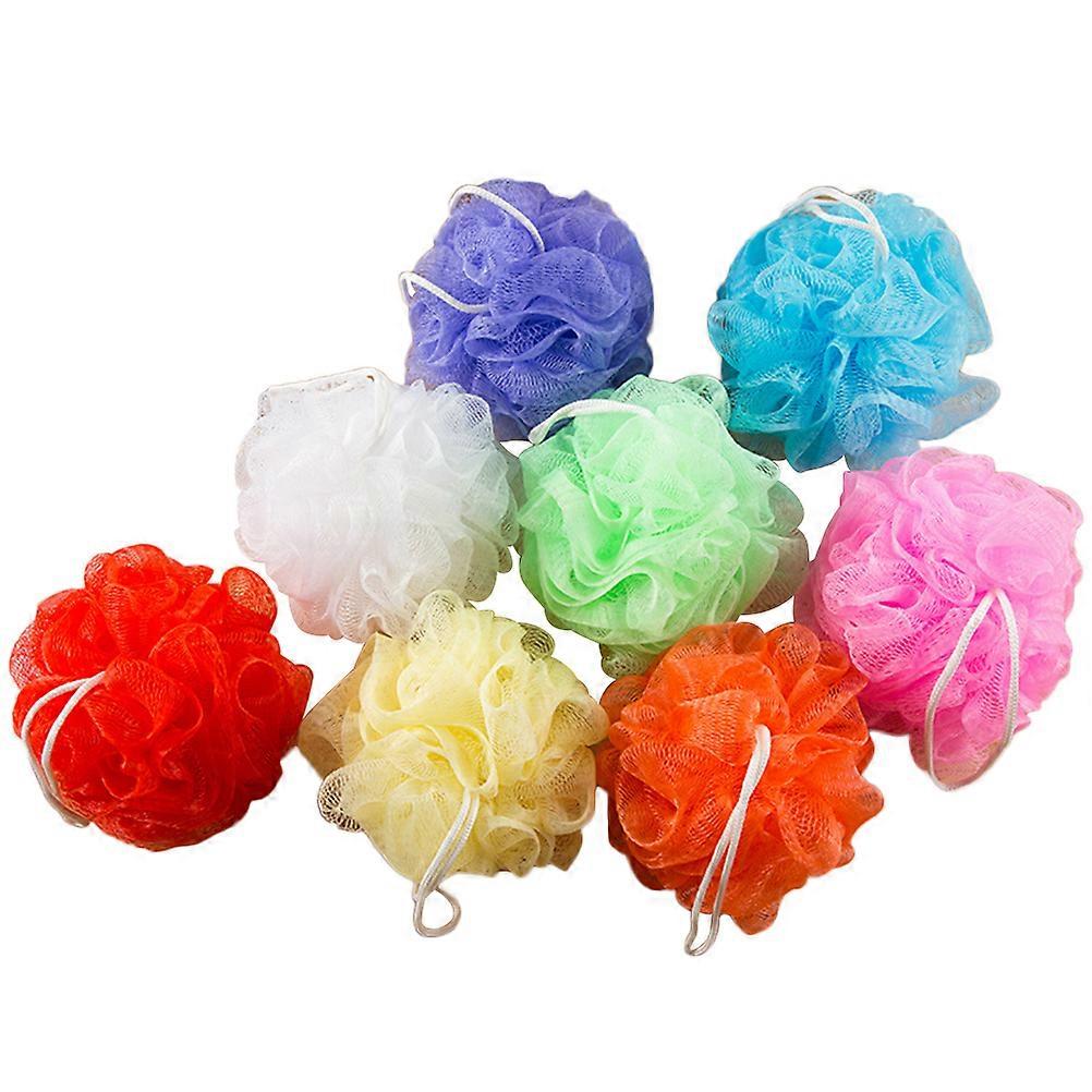 Mesh Nets Ball Bath Ball for Shower Use with 48Pcs Solid Color Scrubbers